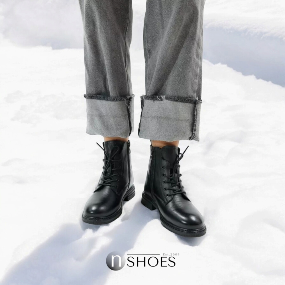 Women’s Black Leather Winter Boots Anna Lucci 190217 593-d39228e-1zm