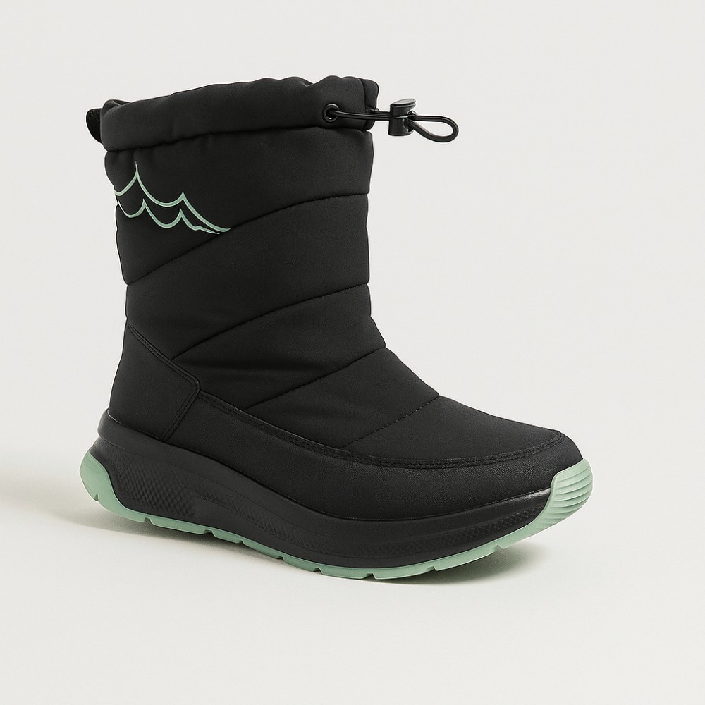 Жіночі чорні зимові дутіки GRUNBERG 148574 18-01E 5775 з nano-TEX утепленням