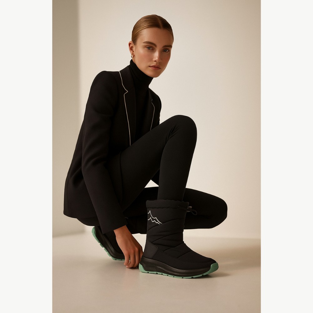 Жіночі чорні зимові дутіки GRUNBERG 148574 18-01E 5775 з nano-TEX утепленням