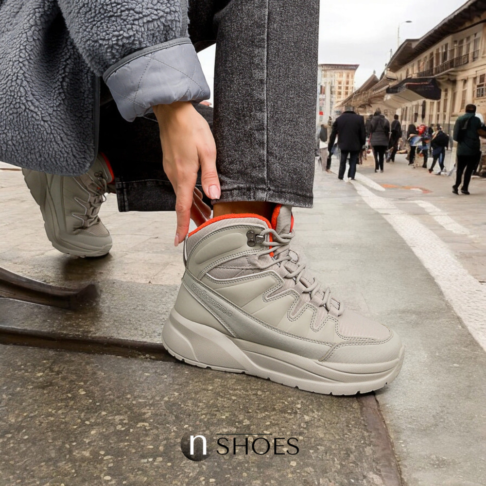 Женские модные кожаные ботинки GRUNBERG 148575 28-03 5776 для зимнего туризма