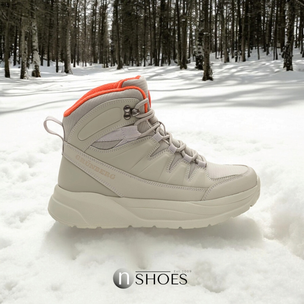 Женские модные кожаные ботинки GRUNBERG 148575 28-03 5776 для зимнего туризма