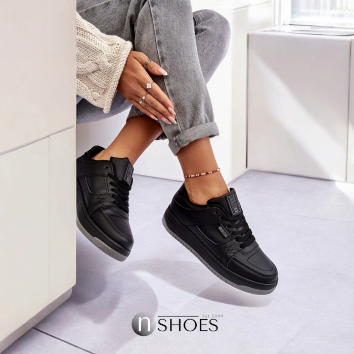 Women's Black Sneakers Big Star Shoes MM274353 Model 5777