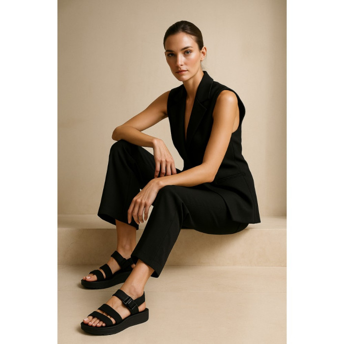 Women's light black sandals JENNY WYL0510-06 model 5785