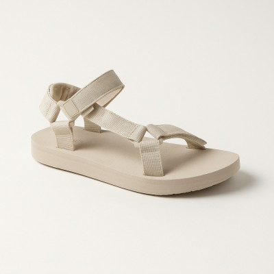 Women's lightweight beige platform sandals Sprandi WP-VC-0723 5786 single-color velcro perfect for summer