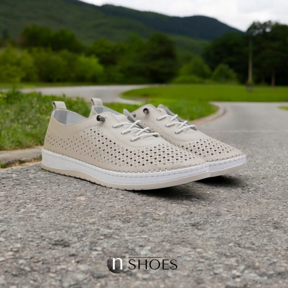 Женские кожаные мокасины Anna Lucci (Турция) 19484 1800 Silver Grey 5788