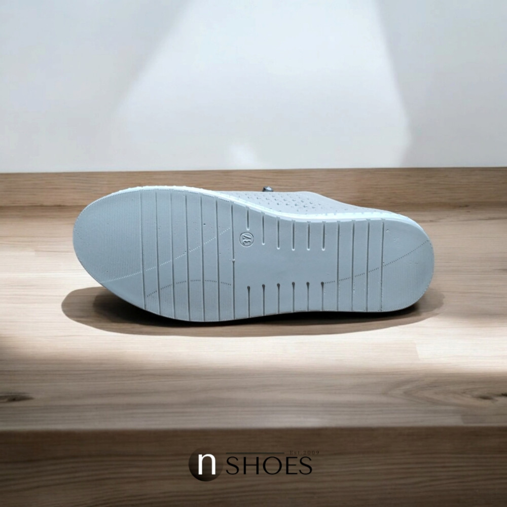 Женские кожаные мокасины Anna Lucci (Турция) 19484 1800 Silver Grey 5788