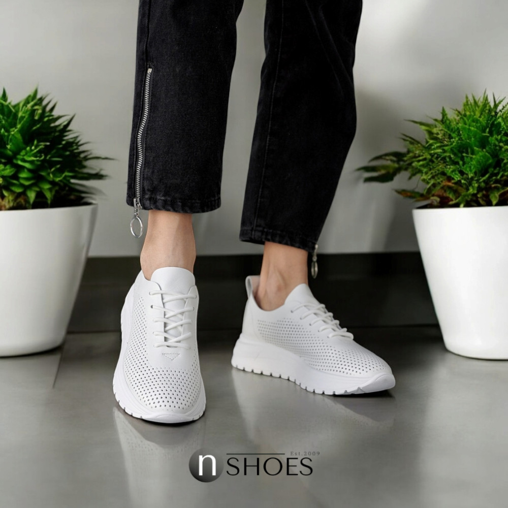 Women's leather sneakers Allsy Lonza 195511 q1-003-010 white 5790