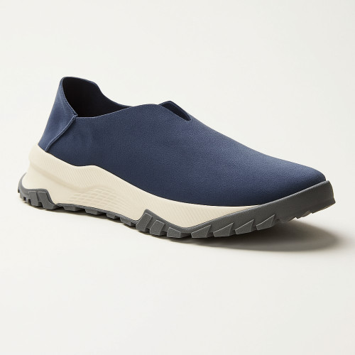 Women's comfortable blue moccasins slip-ons GRUNBERG 157597 09-02E 5800 made of micropolytex from the Italian brand