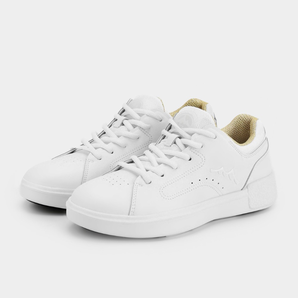 Женские белые кроссовки GRUNBERG 157897 02-01E 5801 из натуральной кожи