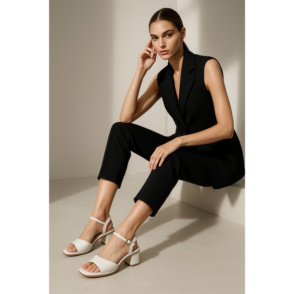 Класичні жіночі білі босоніжки BETSY 957082-25-02W модель 5806