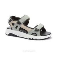 Women's Casual Gray Sandals CROSBY 457295-05-04W 5810 Multi-Surface Grip ECCO X-Trinsic Style