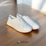 Women's white sneakers with perforation NEOMOOD model 5819