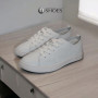 Women's white sneakers with perforation NEOMOOD model 5819