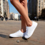 Women's white sneakers with perforation NEOMOOD model 5819