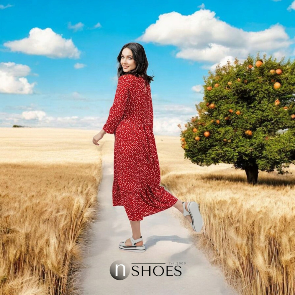 Женские кожаные босоножки на липучках ALLSY Lonza 195173 2970-1 модель 5835