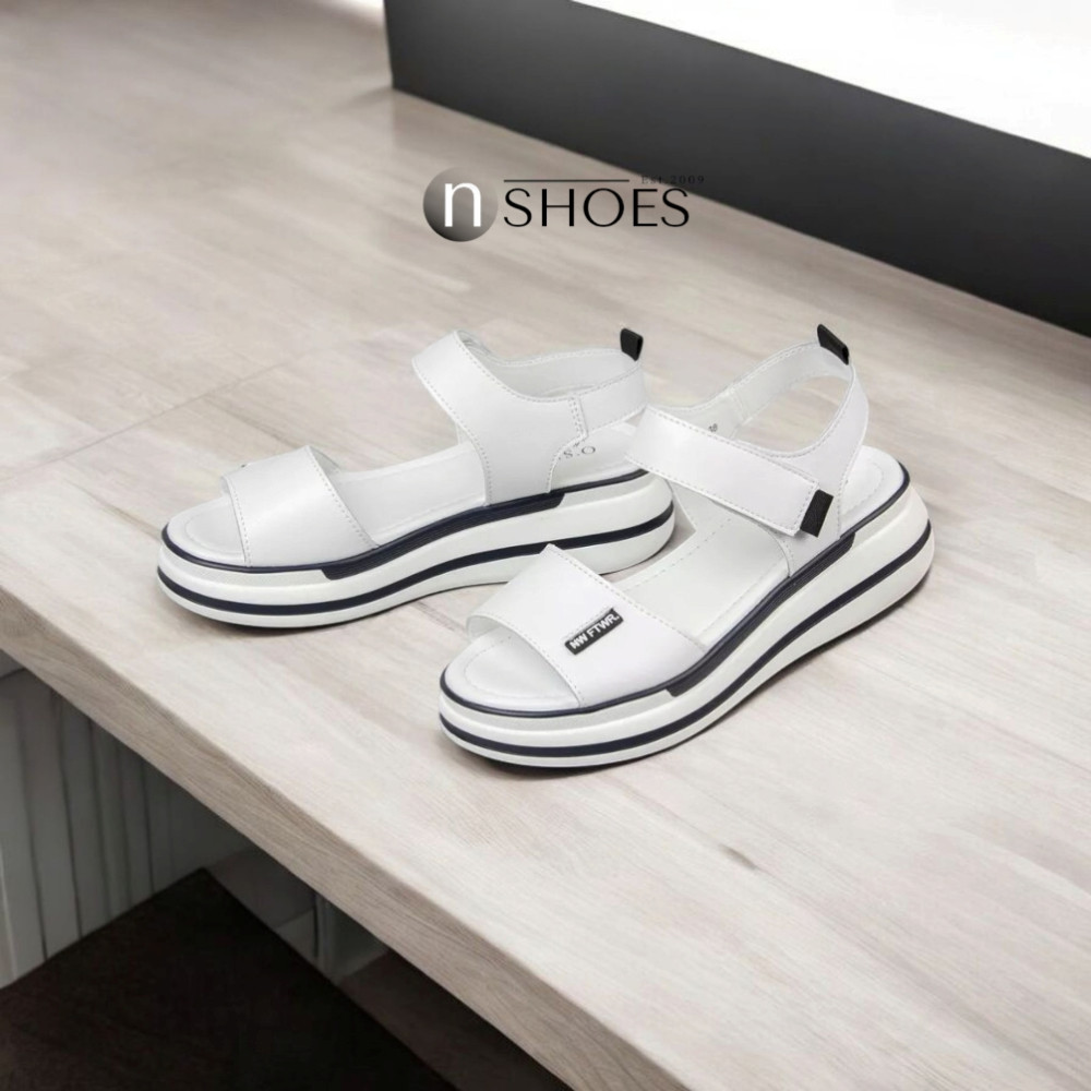 Женские кожаные босоножки на липучках ALLSY Lonza 195173 2970-1 модель 5835