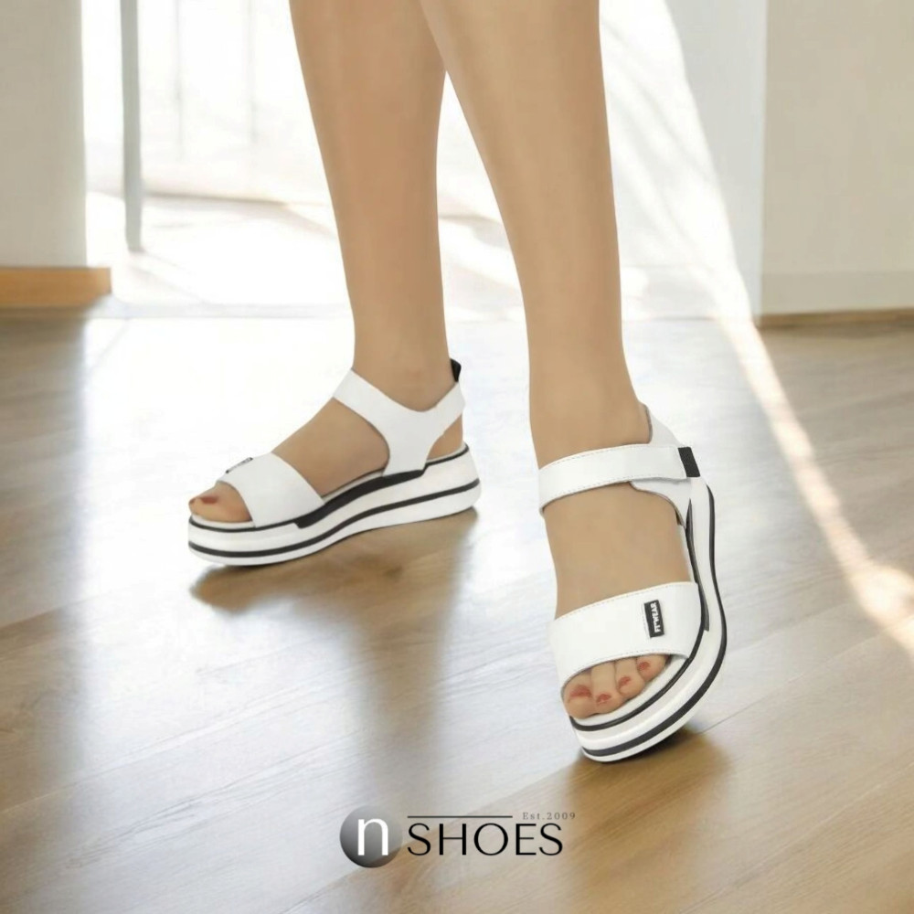 Женские кожаные босоножки на липучках ALLSY Lonza 195173 2970-1 модель 5835