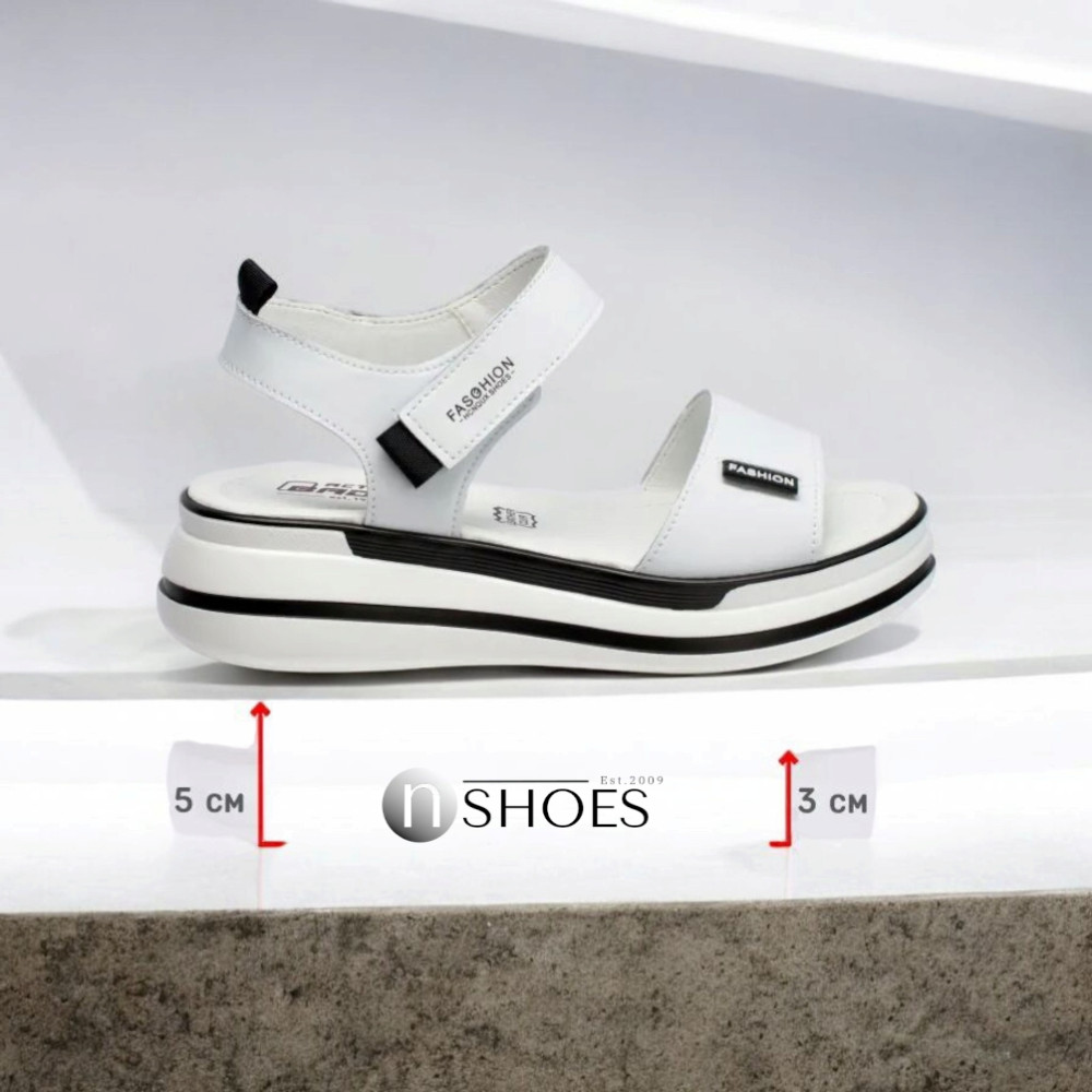 Женские кожаные босоножки на липучках ALLSY Lonza 195173 2970-1 модель 5835