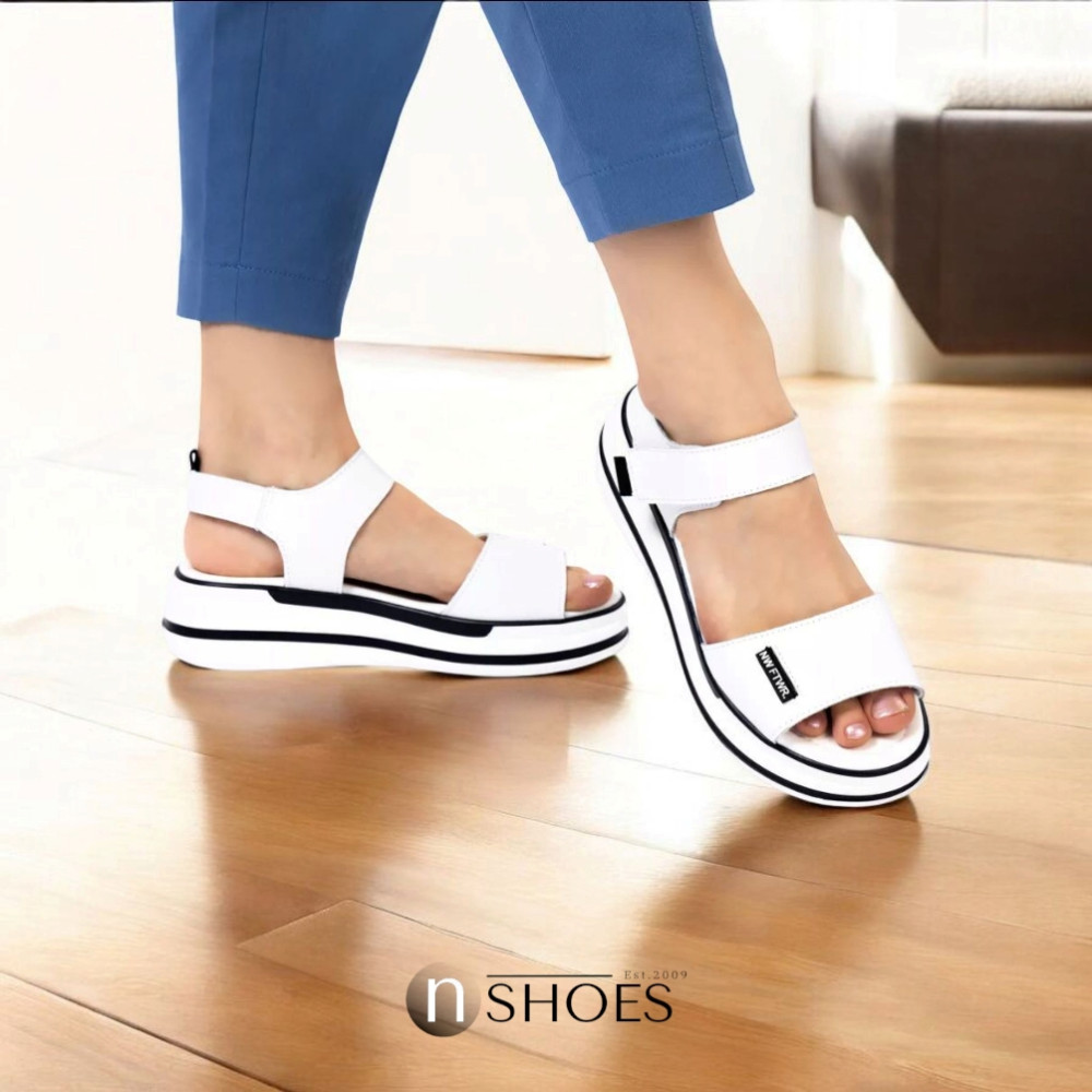 Женские кожаные босоножки на липучках ALLSY Lonza 195173 2970-1 модель 5835