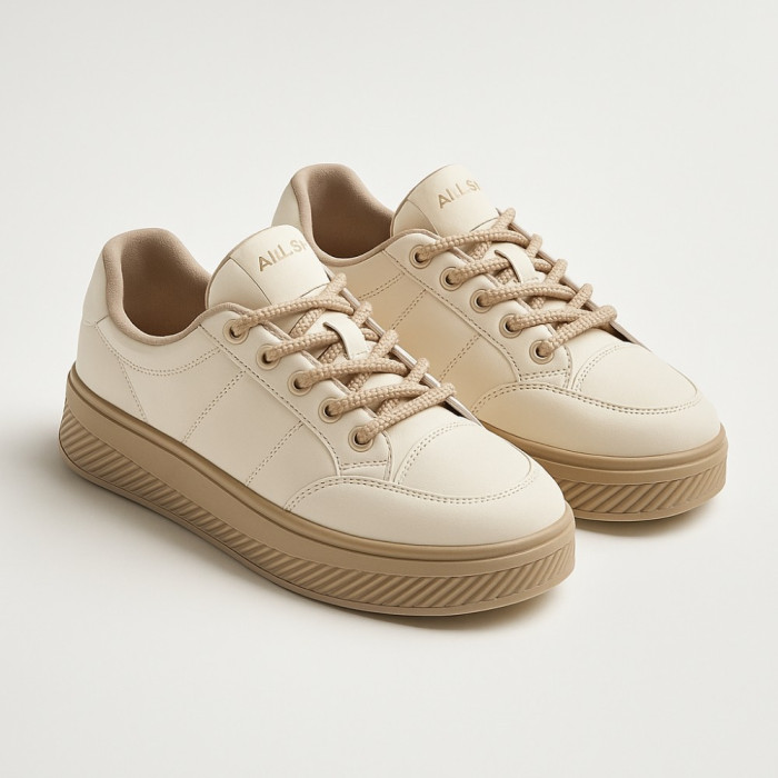 Women’s Beige Platform Sneakers ALLSY Lonza 196324 15739 5841