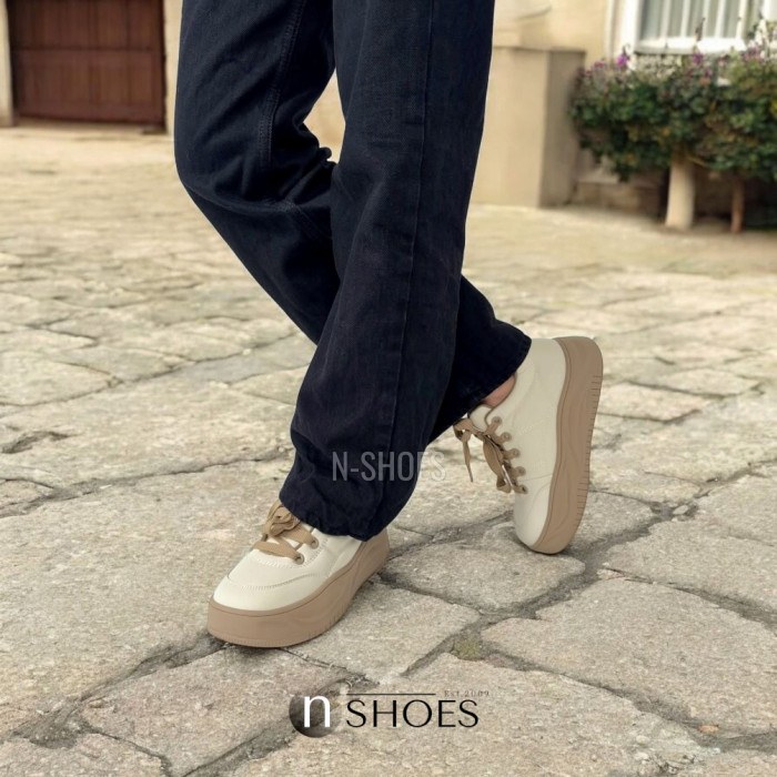 Women’s Beige Platform Sneakers ALLSY Lonza 196324 15739 5841