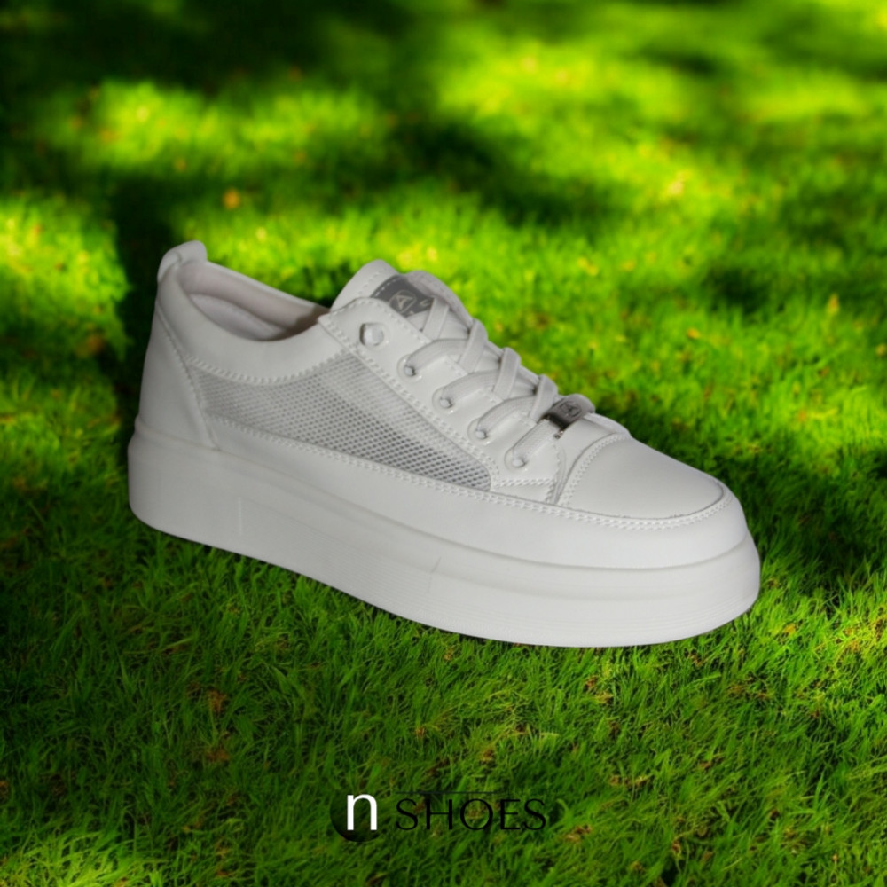 Women's white sneakers ALLSY model 5843