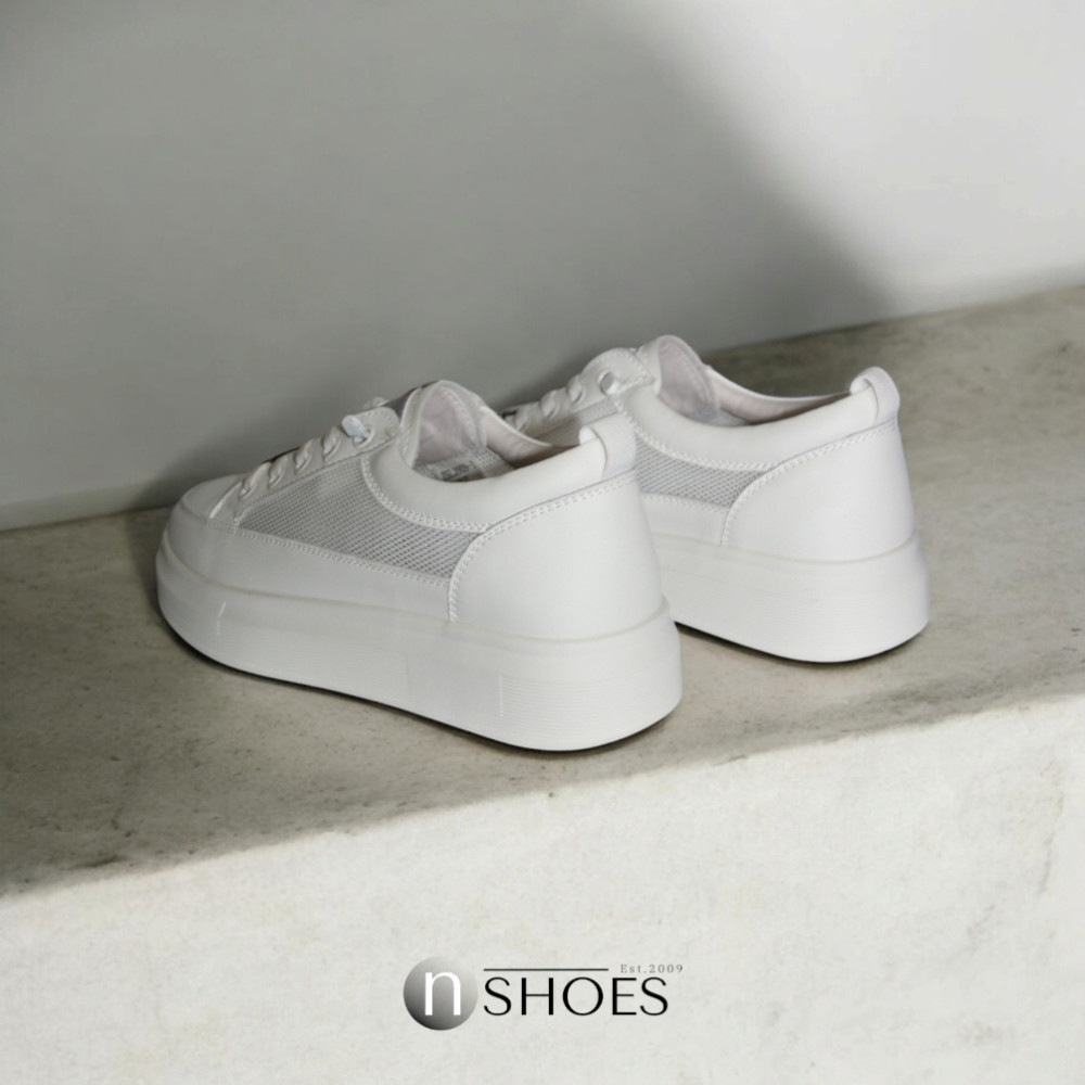 Women's white sneakers ALLSY model 5843