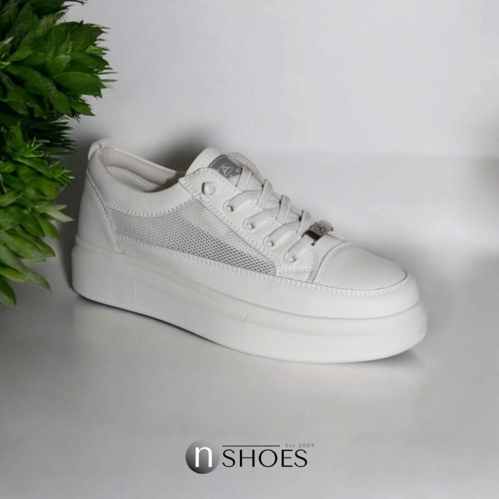 Women's white sneakers ALLSY model 5843