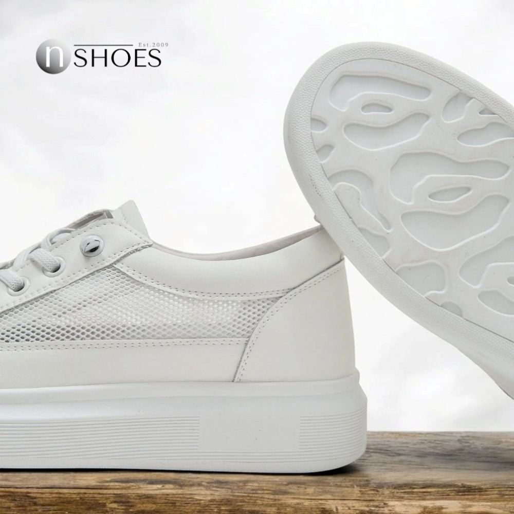 Women's white sneakers ALLSY model 5843