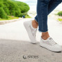 Women's white sneakers ALLSY model 5843