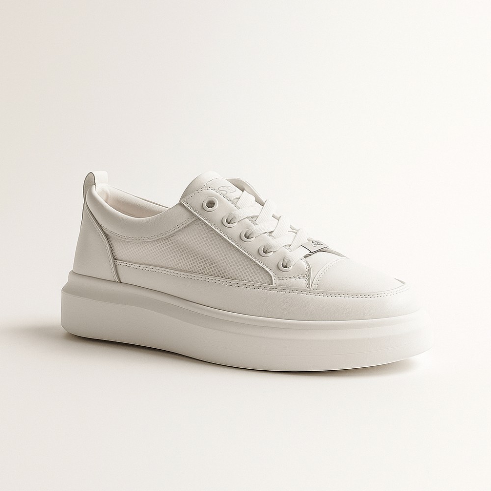 Women's white sneakers ALLSY model 5843