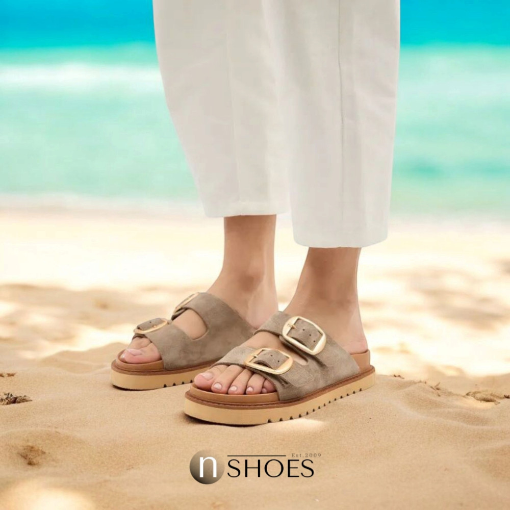 Женские замшевые шлёпанцы Fabio Monelli 200072 200046 199045 модель 5847