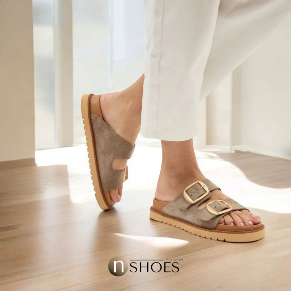 Женские замшевые шлёпанцы Fabio Monelli 200072 200046 199045 модель 5847