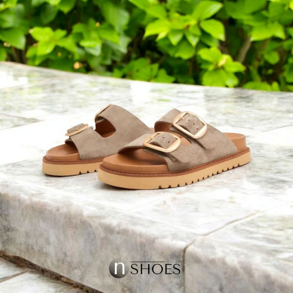 Женские замшевые шлёпанцы Fabio Monelli 200072 200046 199045 модель 5847