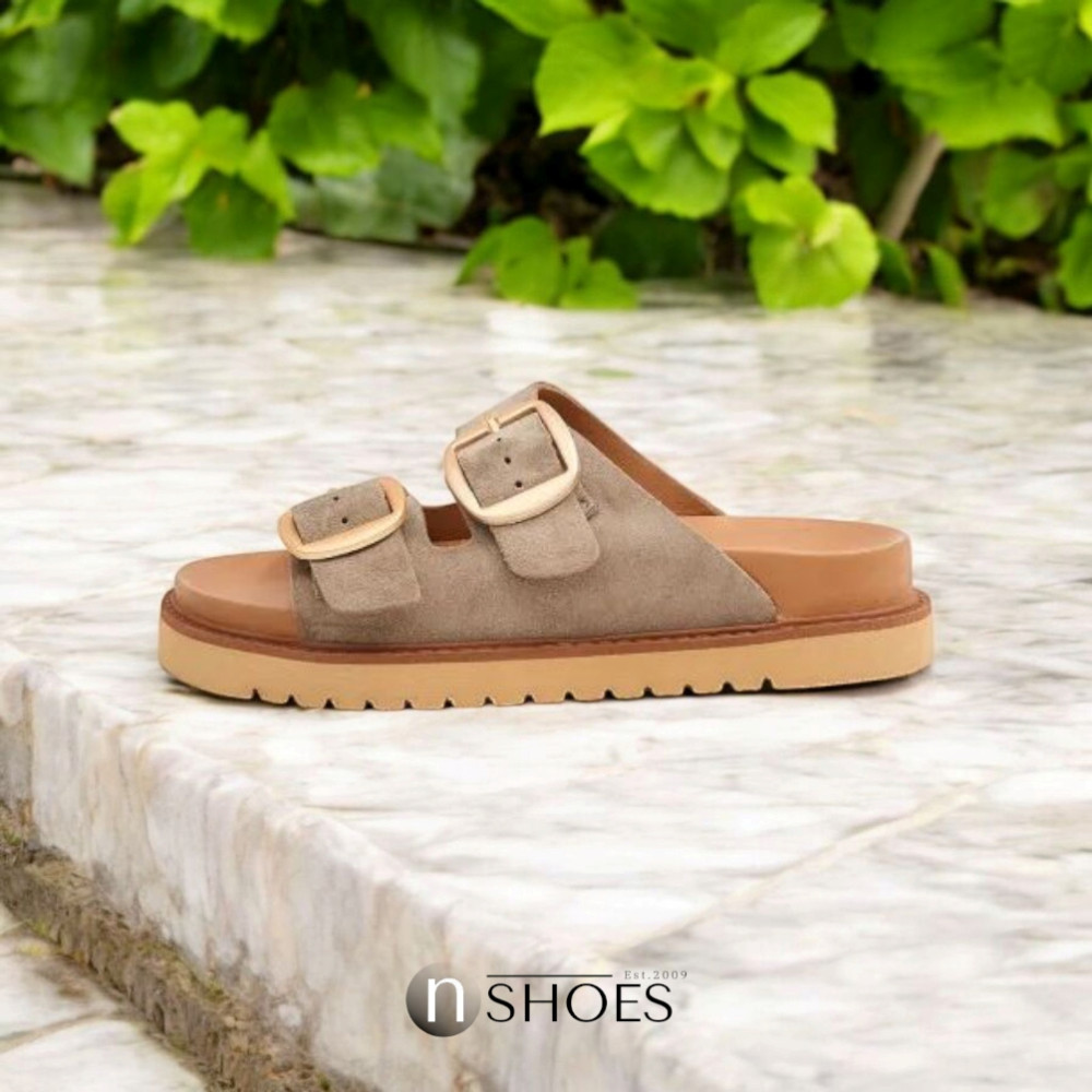 Женские замшевые шлёпанцы Fabio Monelli 200072 200046 199045 модель 5847