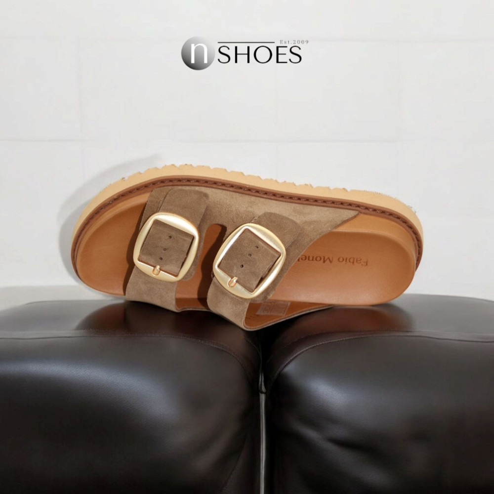 Женские замшевые шлёпанцы Fabio Monelli 200072 200046 199045 модель 5847