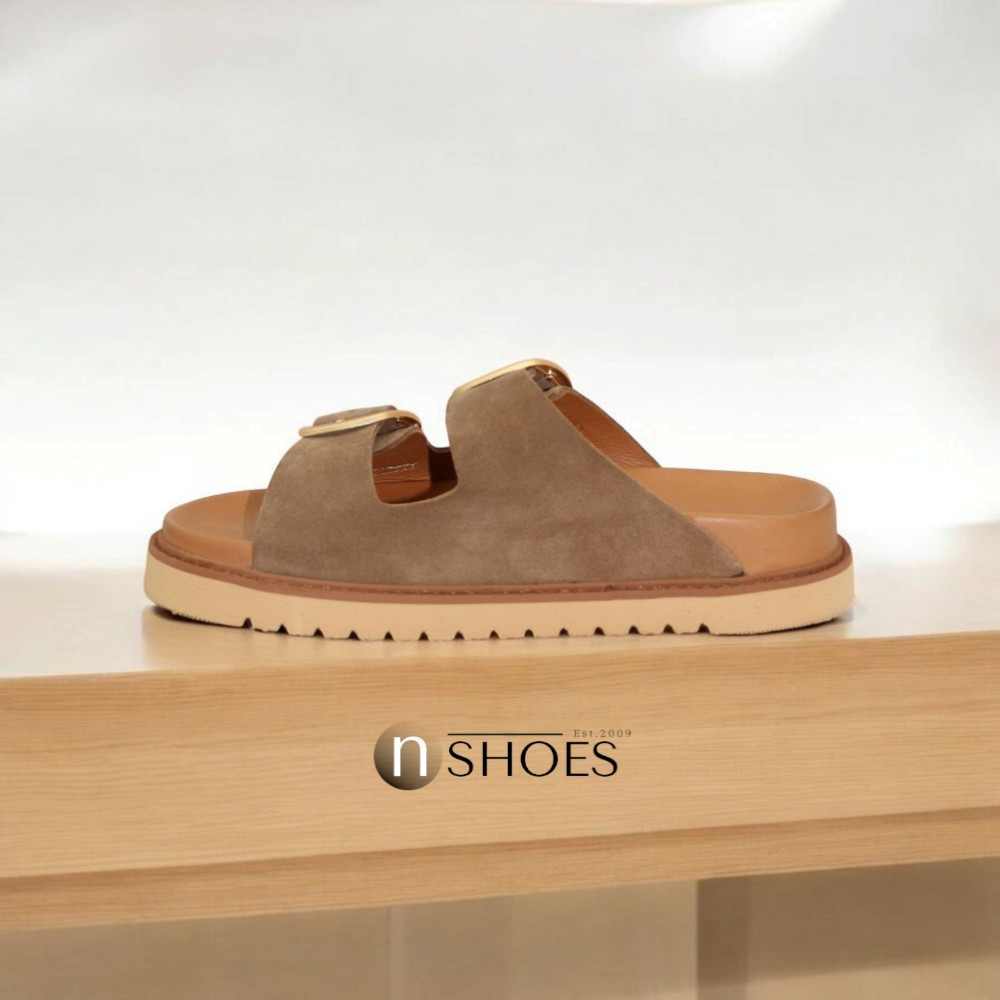 Женские замшевые шлёпанцы Fabio Monelli 200072 200046 199045 модель 5847