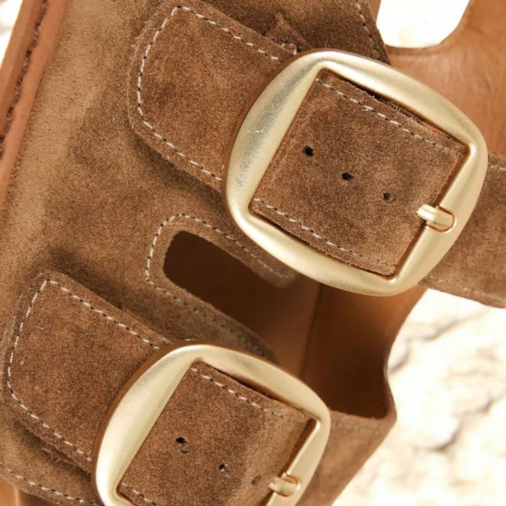 Женские замшевые шлёпанцы Fabio Monelli 200072 200046 199045 модель 5847