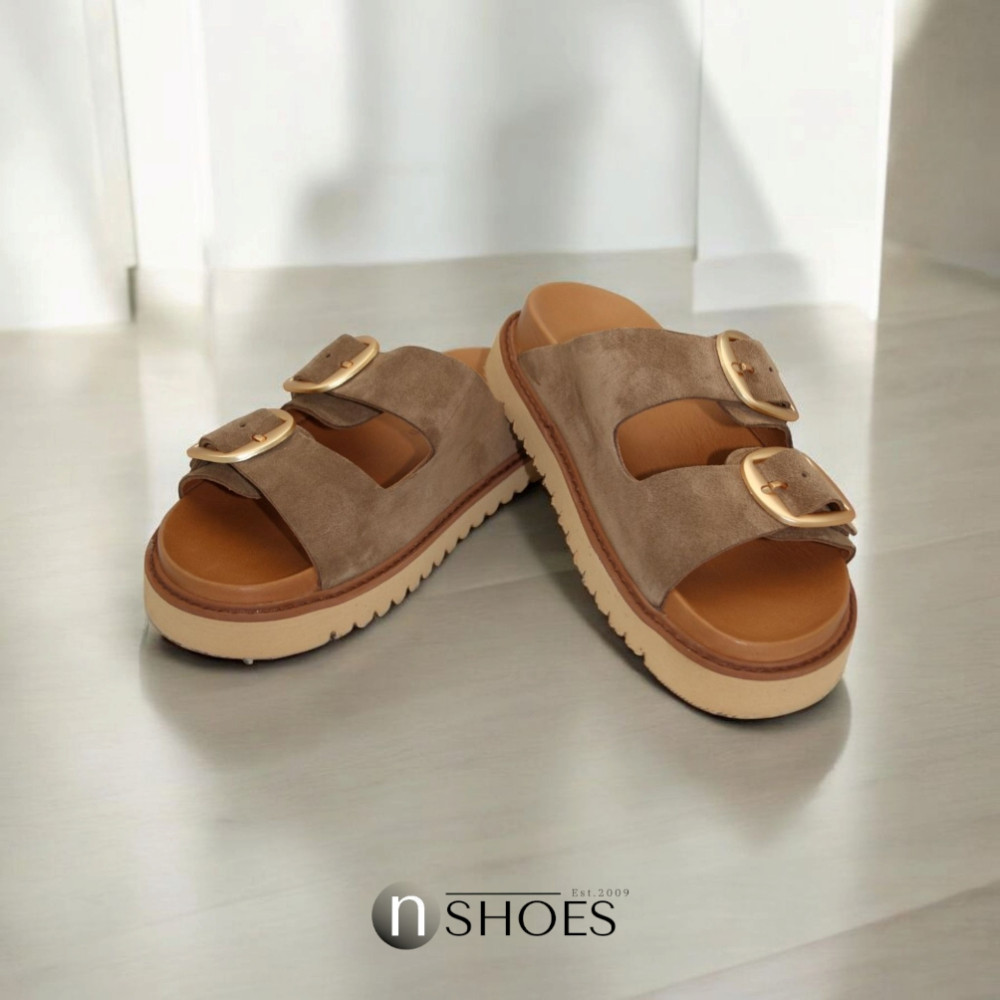 Женские замшевые шлёпанцы Fabio Monelli 200072 200046 199045 модель 5847