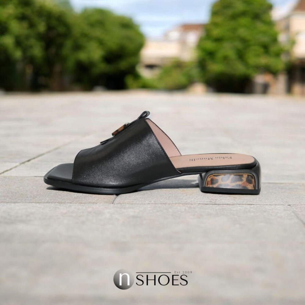 Женские кожаные сабо Fabio Monelli Klara Black модель 5849