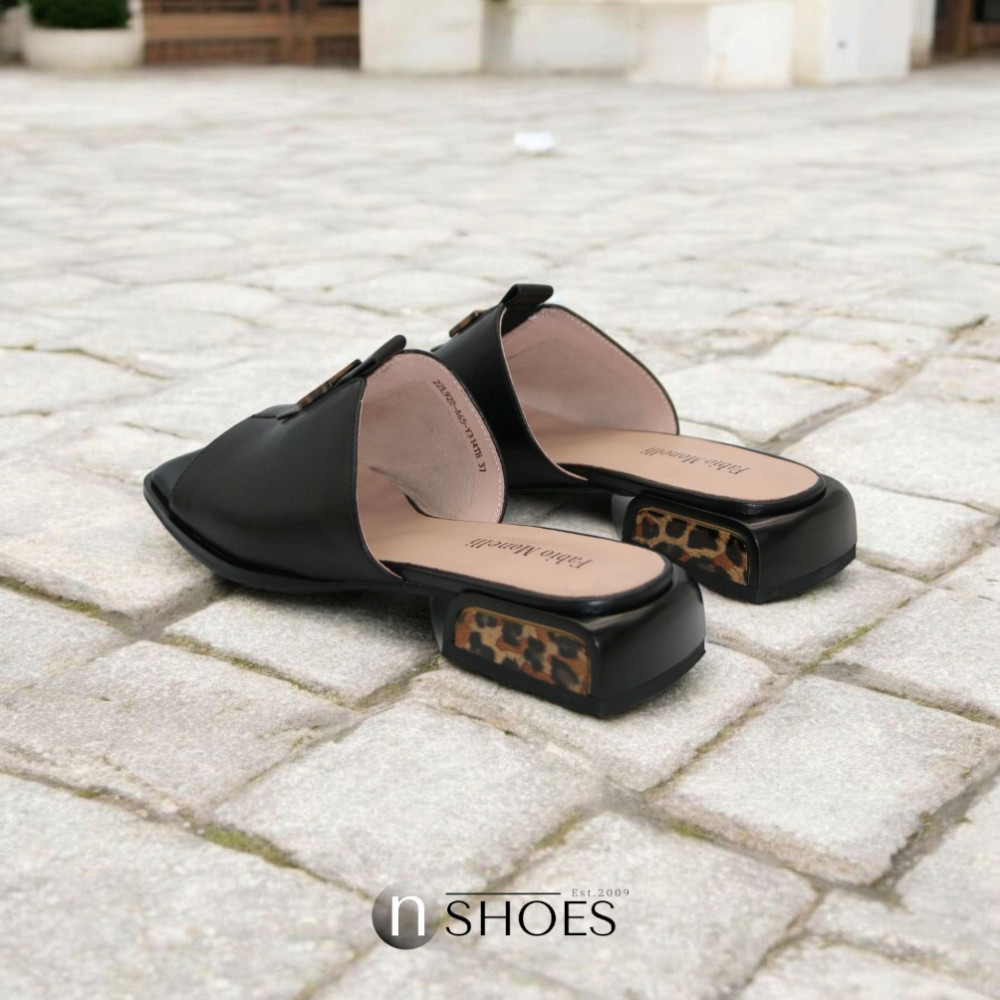 Женские кожаные сабо Fabio Monelli Klara Black модель 5849