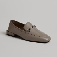 Women's fashionable gray loafers shoes Fabio Monelli 196919 dy2261-01-c2208 5852 made of genuine leather in the style of Marc O'Polo
