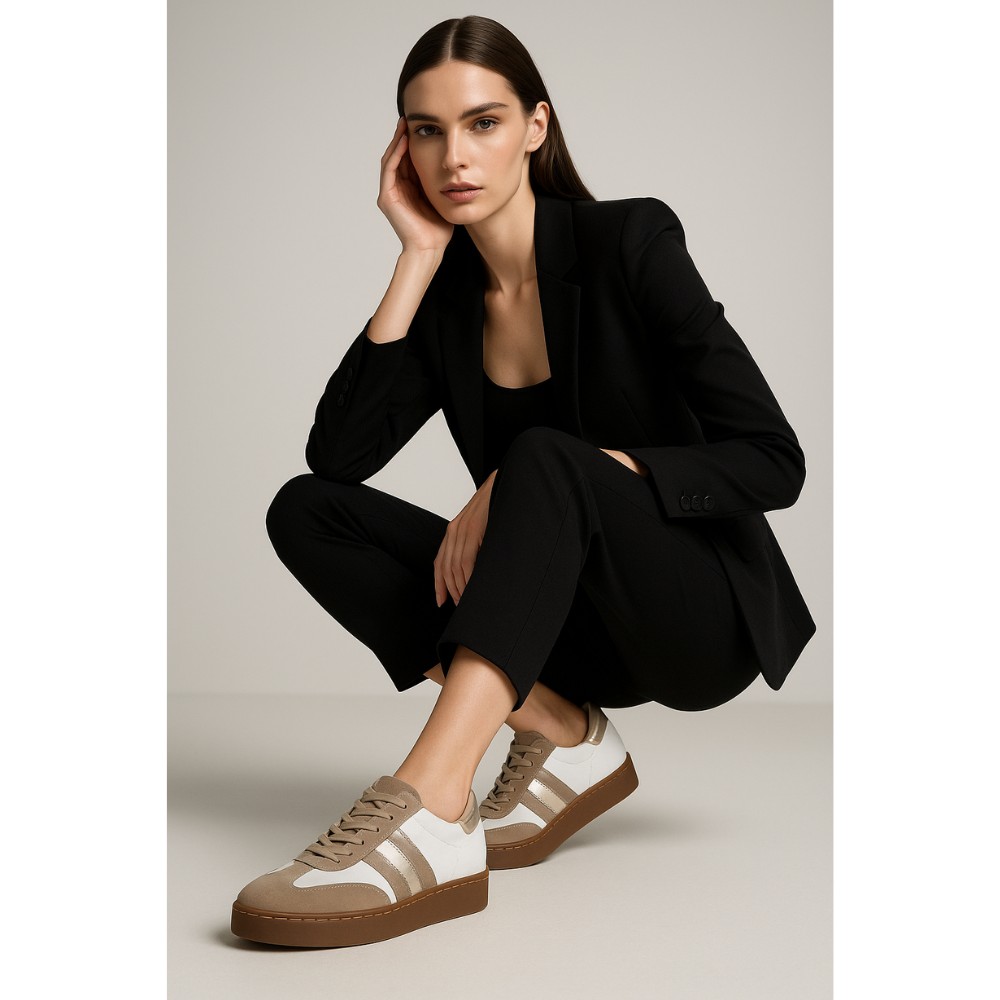 Жіночі шкіряні кросівки Simen (Польща) 7481a модель 5853