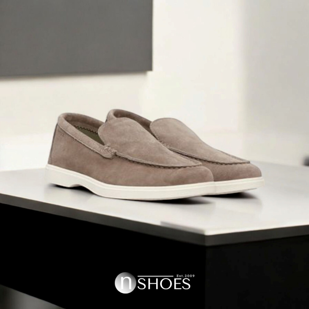 Жіночі замшеві лофери Loro Piana Classy Dark Grey модель 5863