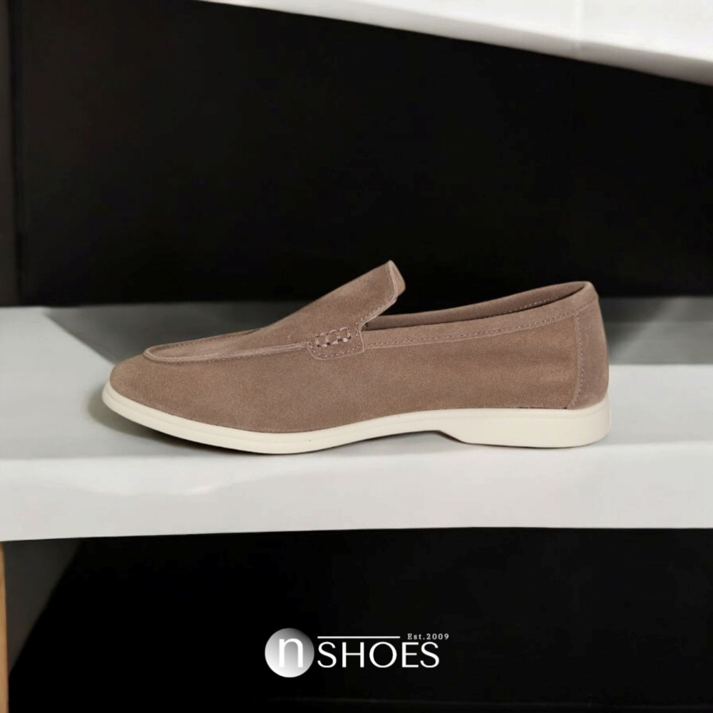 Жіночі замшеві лофери Loro Piana Classy Dark Grey модель 5863