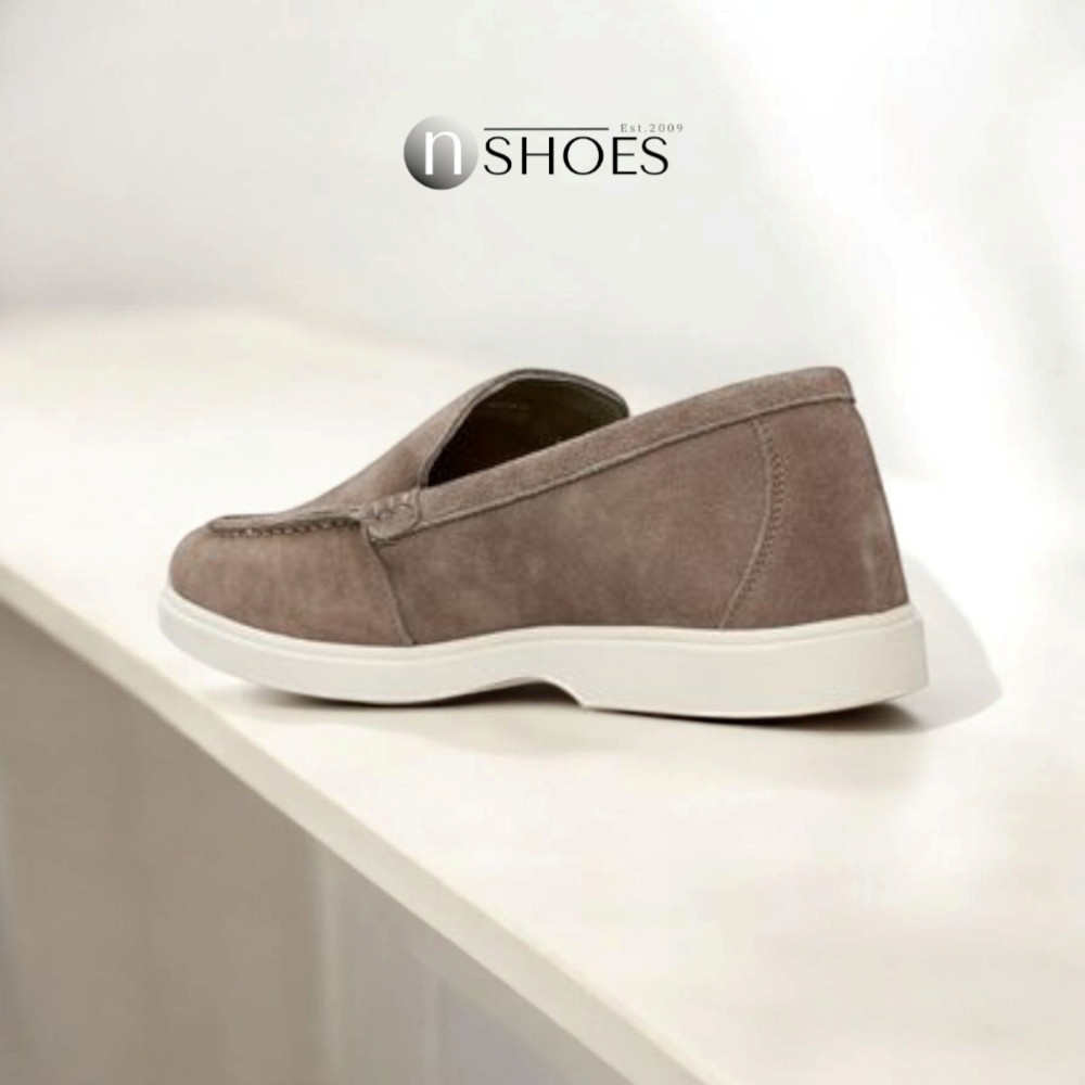 Жіночі замшеві лофери Loro Piana Classy Dark Grey модель 5863