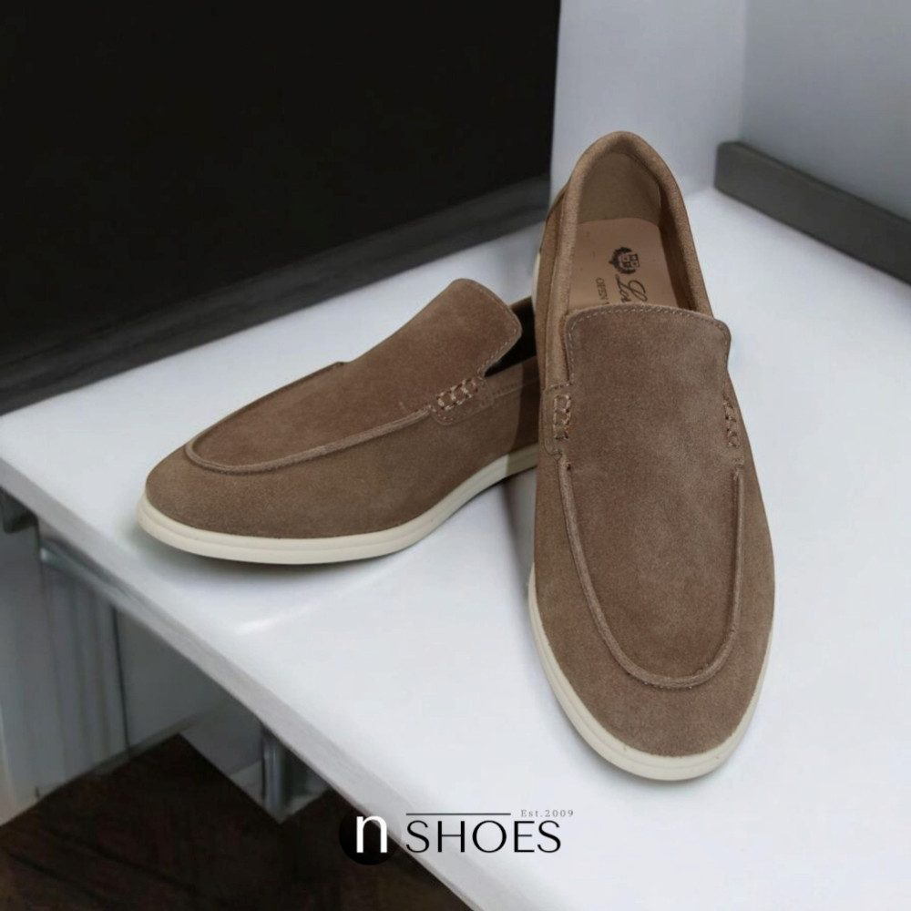 Жіночі замшеві лофери Loro Piana Classy Dark Grey модель 5863