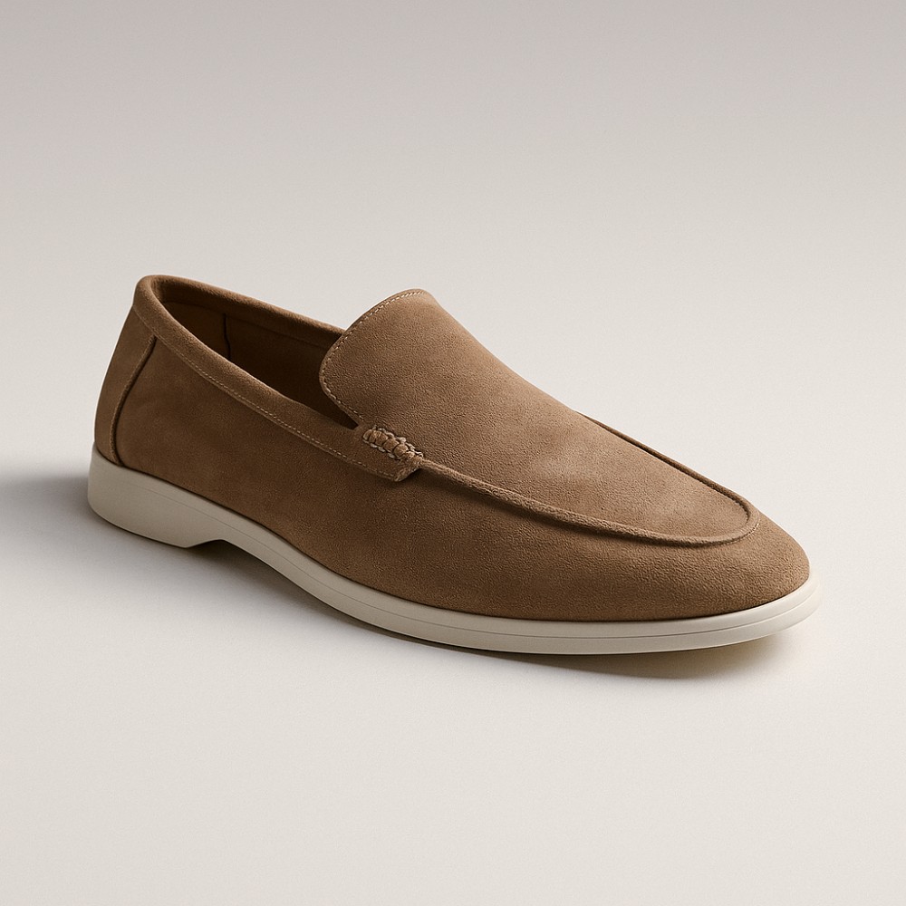 Жіночі замшеві лофери Loro Piana Classy Dark Grey модель 5863