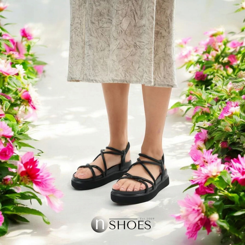 Women's platform sandals Allsy Arvonne Black model 5867