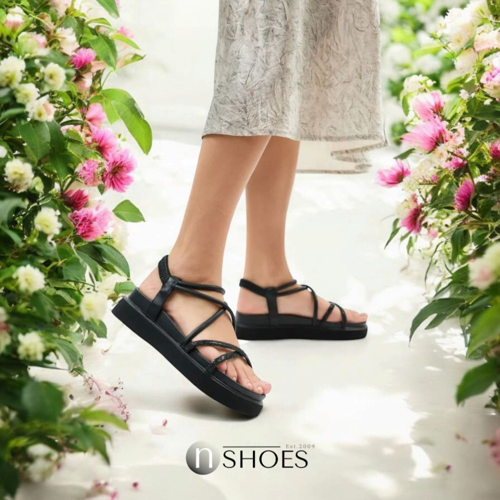 Women's platform sandals Allsy Arvonne Black model 5867